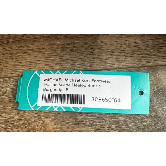 Michael Kors Evaline Suede Heeled Bootie Burgundy 8 - Picture 5 of 6